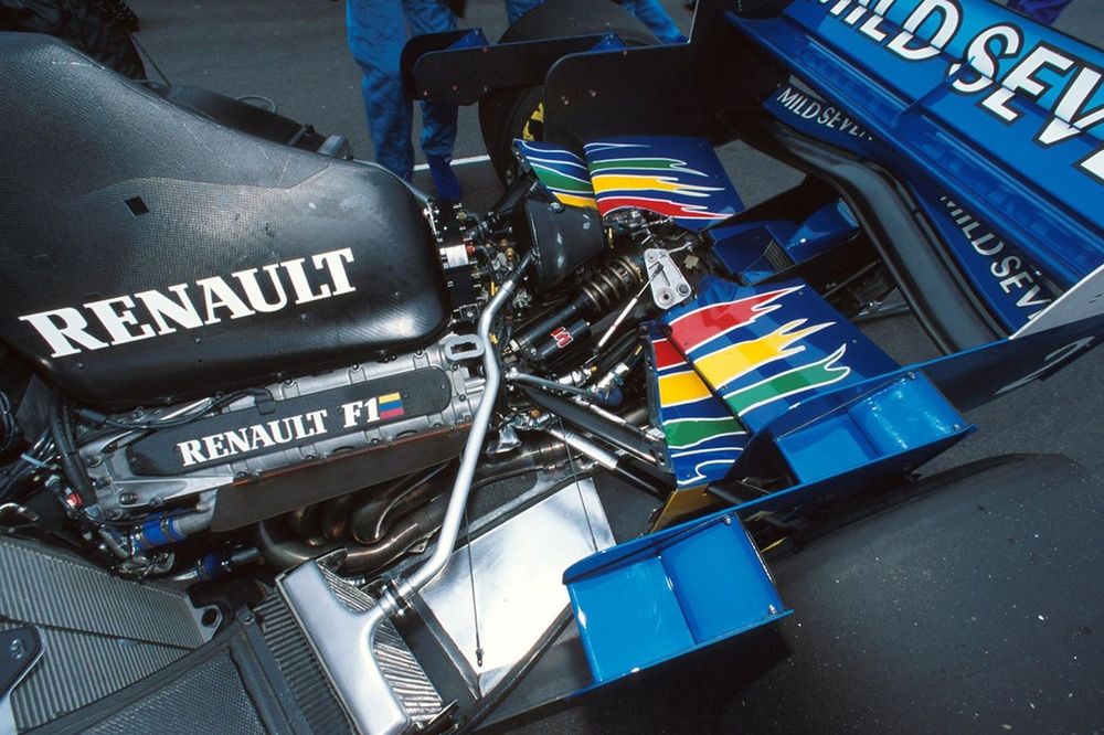 El motor Renault V10 en el Benetton