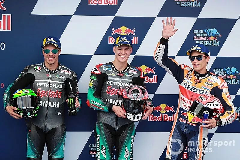 Pole: Fabio Quartararo, Petronas Yamaha SRT, 2. Franco Morbidelli, Petronas Yamaha SRT , 3. Marc Marquez, Repsol Honda Team
