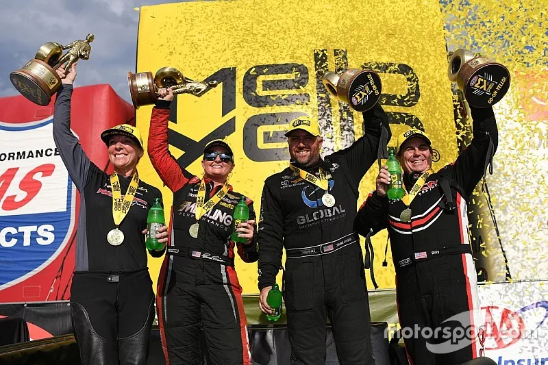 Winners Karen Stoffer, Erica Enders, Shawn Langdon, Billy Torrence