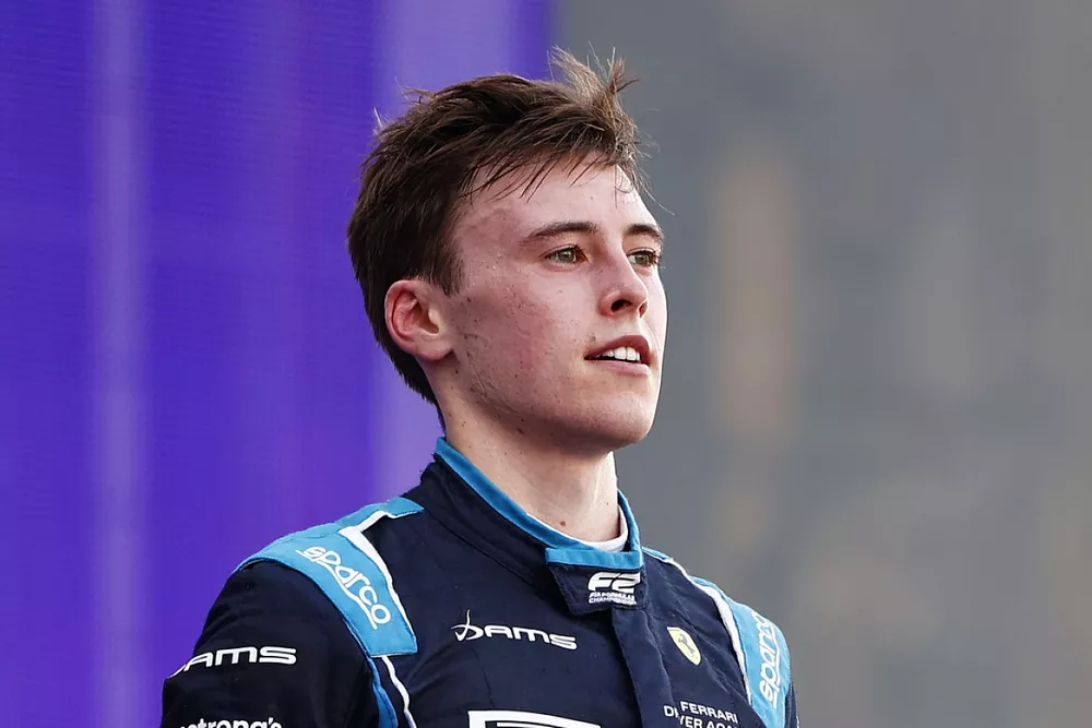 Race winner Marcus Armstrong, Dams