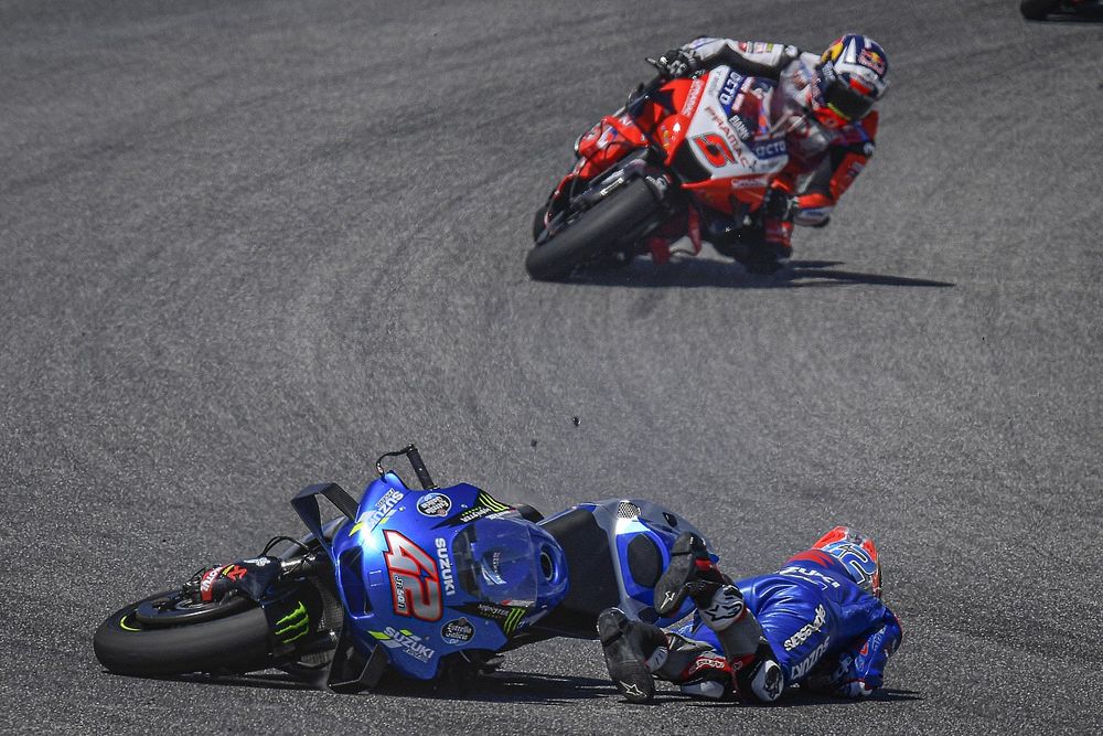 Ca&iacute;da de Alex Rins, Team Suzuki MotoGP