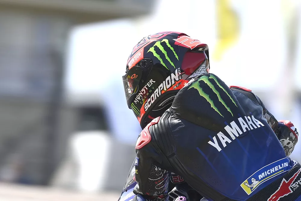 Fabio Quartararo, Yamaha Factory Racing, con la visiera allenata