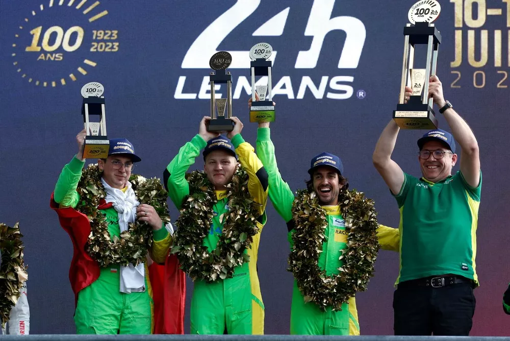 Podio: Ganador #34 Inter Europol Competition Oreca 07 - Gibson de Jakub Smiechowski, Albert Costa, Fabio Scherer