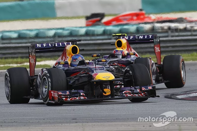 Sebastian Vettel, Red Bull Racing RB9; Mark Webber, Red Bull Racing RB9