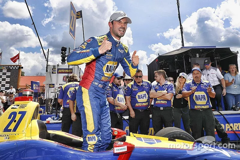 Polesitter Alexander Rossi, Andretti Autosport Honda