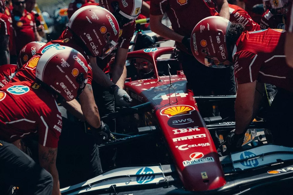 Practica de pitstop de Ferrari