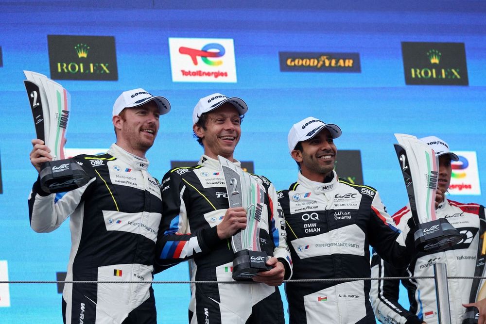 Podio: #46 Team WRT BMW M4 LMGT3: Ahmad Al Harthy, Valentino Rossi, Maxime Martin