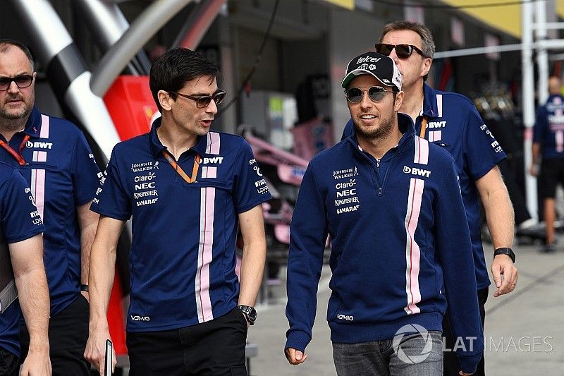 Sergio Pérez, Sahara Force India camina por el circuito