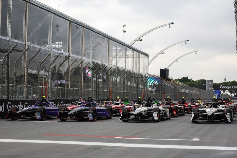 Lineup of cars