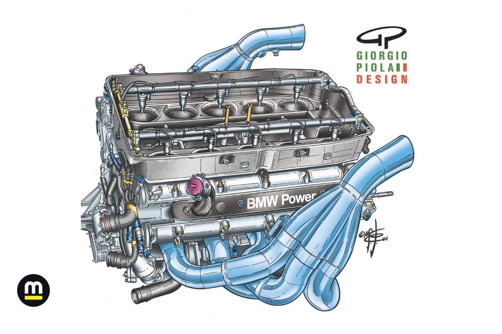 Il motore della BMW 10 cilindri