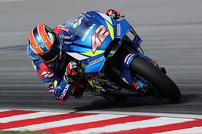 Rins boosted by "incredible" Suzuki pace on used tyres