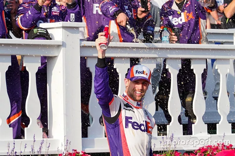 Race Winner Denny Hamlin, Joe Gibbs Racing
