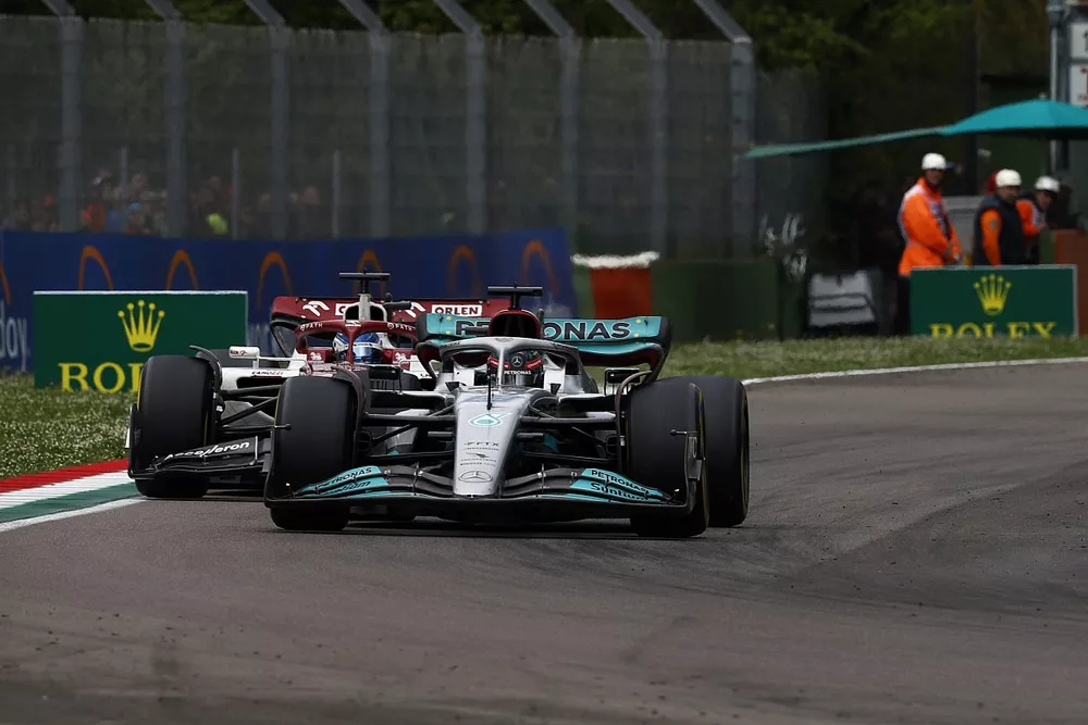 George Russell, Mercedes W13, Valtteri Bottas, Alfa Romeo C42