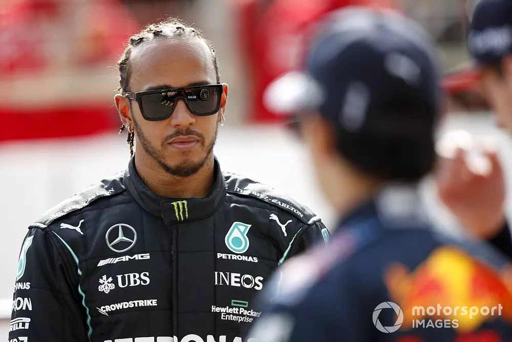 Lewis Hamilton, Mercedes and Sergio Perez, Red Bull Racing 