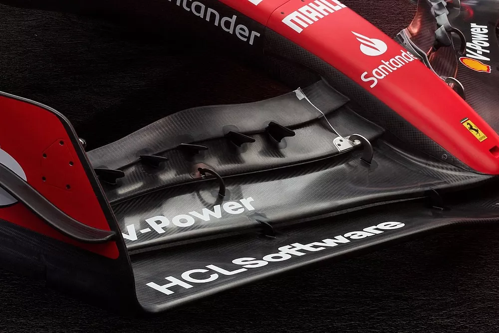 Ferrari SF-23. detail voorvleugel