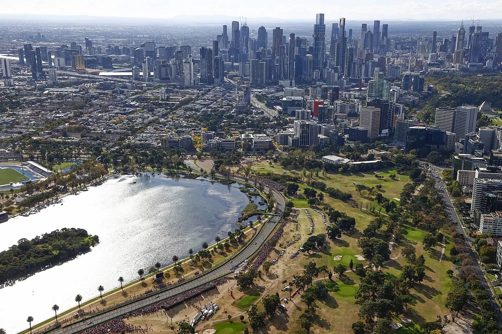 An aerial view of the circuit