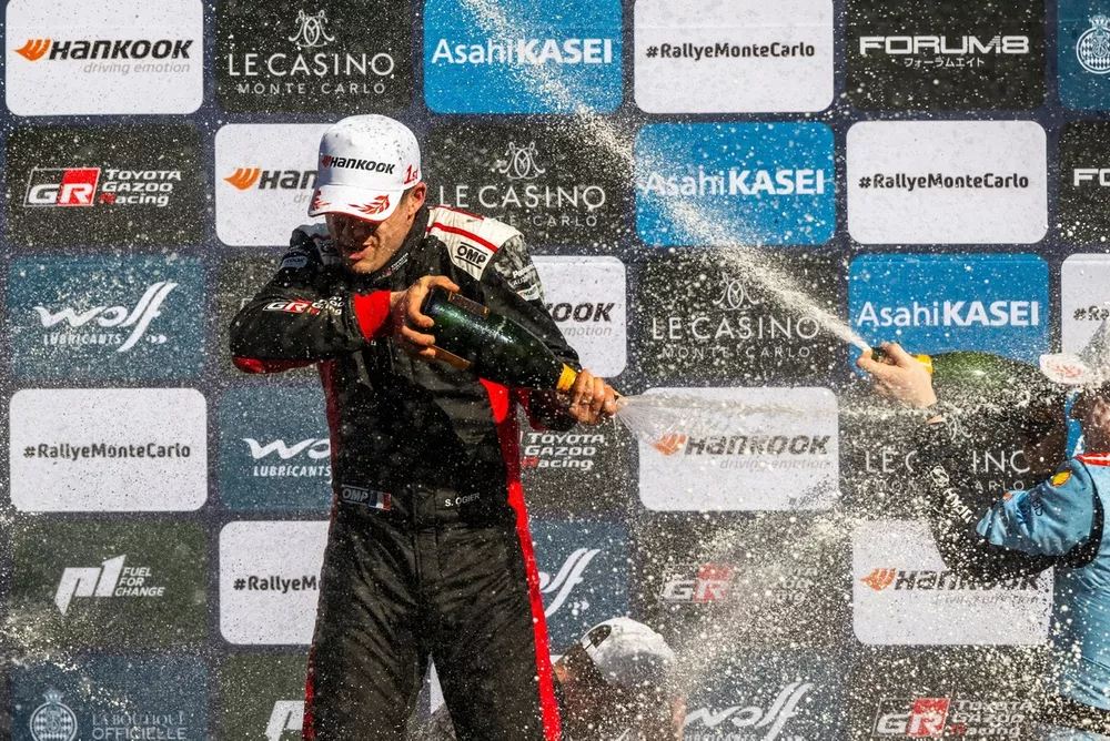 Podium: Winner S&eacute;bastien Ogier, Toyota Gazoo Racing WRT