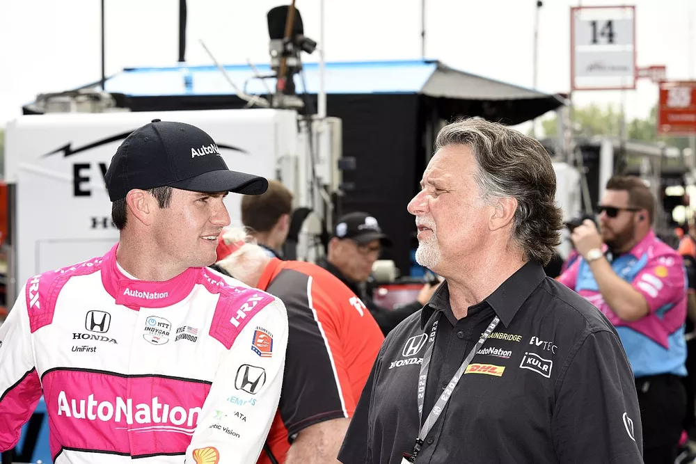 Kyle Kirkwood, Andretti Autosport Honda and Michael Andretti