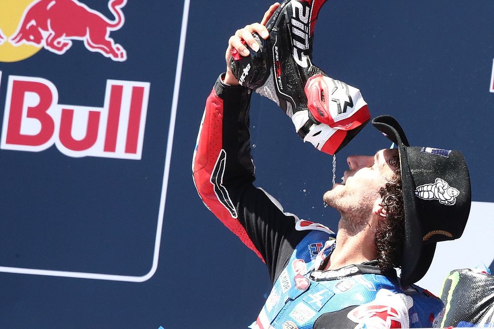 Podio: ganador de la carrera Alex Rins, Team LCR Honda 