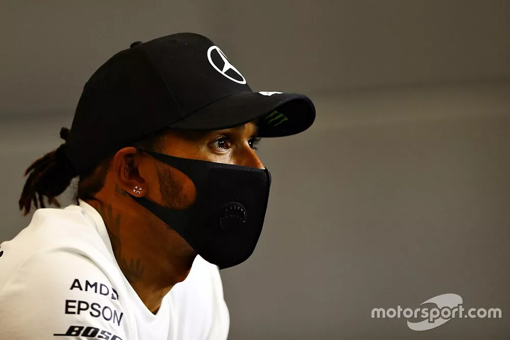 Lewis Hamilton, Mercedes-AMG F1 in the press conference 
