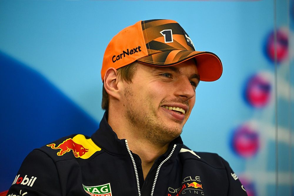 Max Verstappen, Red Bull Racing, en rueda de prensa