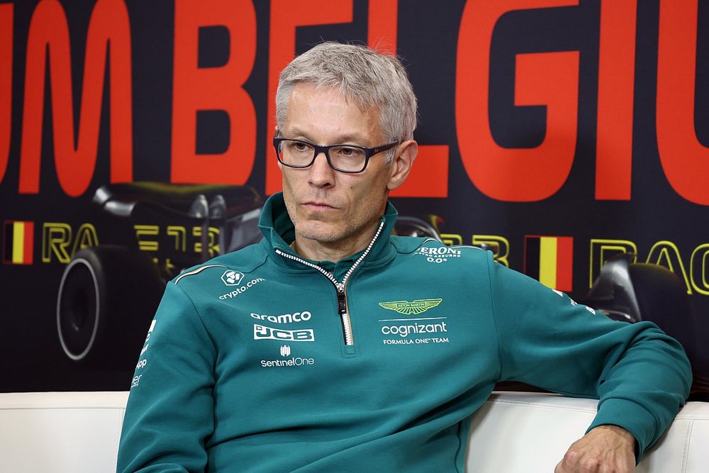 Mike Krack, director del equipo Aston Martin F1 Team, en la rueda de prensa de los directores del equipo.