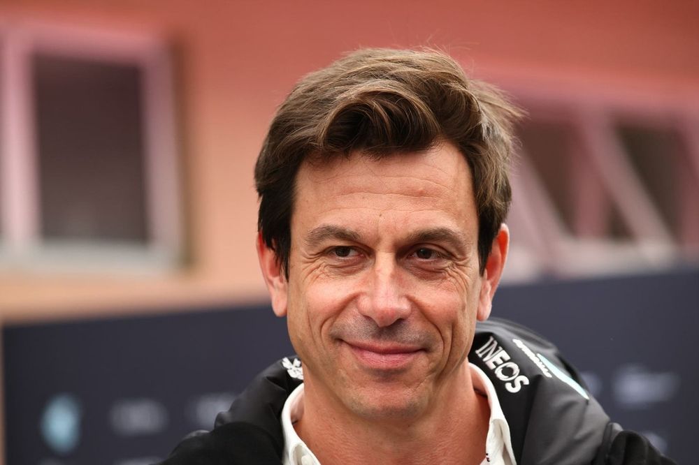 Toto Wolff, Team Principal and CEO, Mercedes AMG, is interviewed for Sky Sports F1