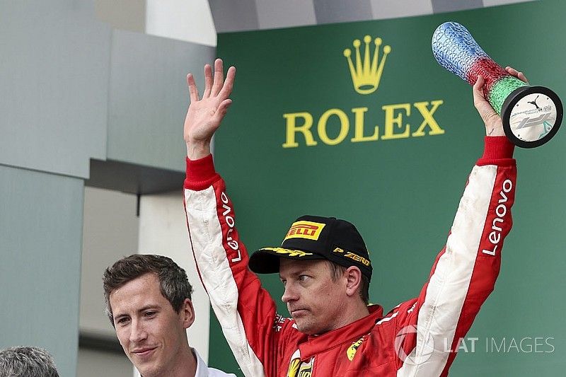 Podio: segundo, Kimi Raikkonen, Ferrari