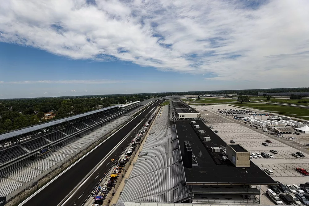 Le circuit vide d'Indianapolis Motor Speedway