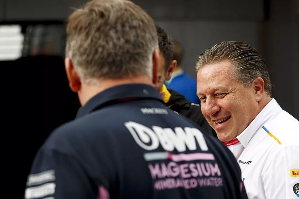 Zak Brown, directeur exécutif de McLaren et Otmar Szafnauer, Team Principal et PDG de Racing Point 