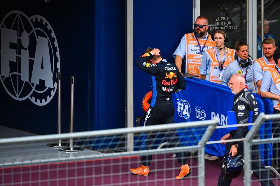 Max Verstappen, Red Bull Racing, en Parc Ferme