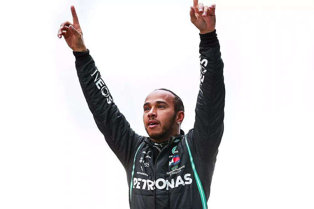 Race winner Lewis Hamilton, Mercedes F1