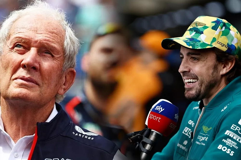 Helmut Marko y Fernando Alonso