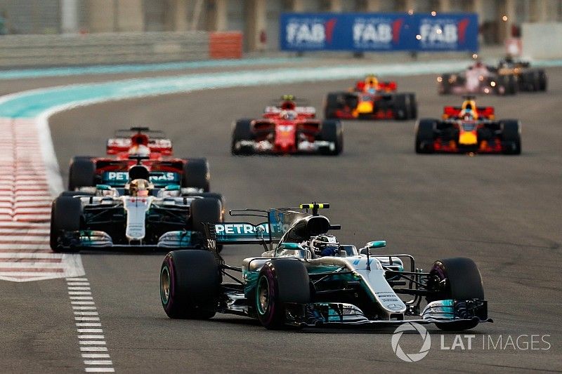 Valtteri Bottas, Mercedes AMG F1 W08, Lewis Hamilton, Mercedes AMG F1 W08, Sebastian Vettel, Ferrari SF70H, Kimi Raikkonen, Ferrari SF70H, Daniel Ricciardo, Red Bull Racing RB13