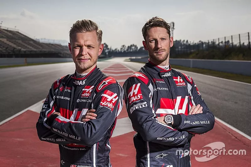 Kevin Magnussen, Haas F1 Team, Romain Grosjean, Haas F1 Team