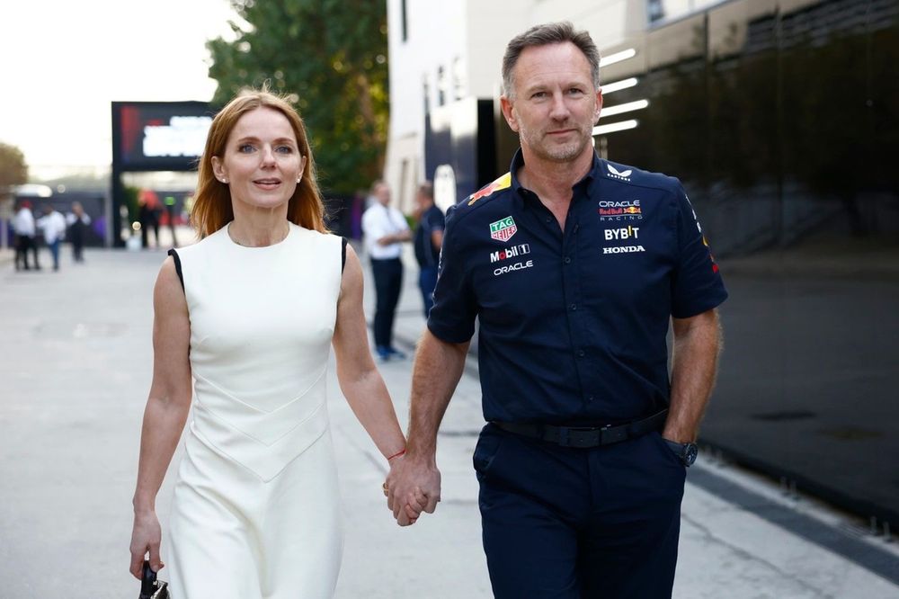 Christian Horner, Team Principal, Red Bull Racing & Geri Halliwell
