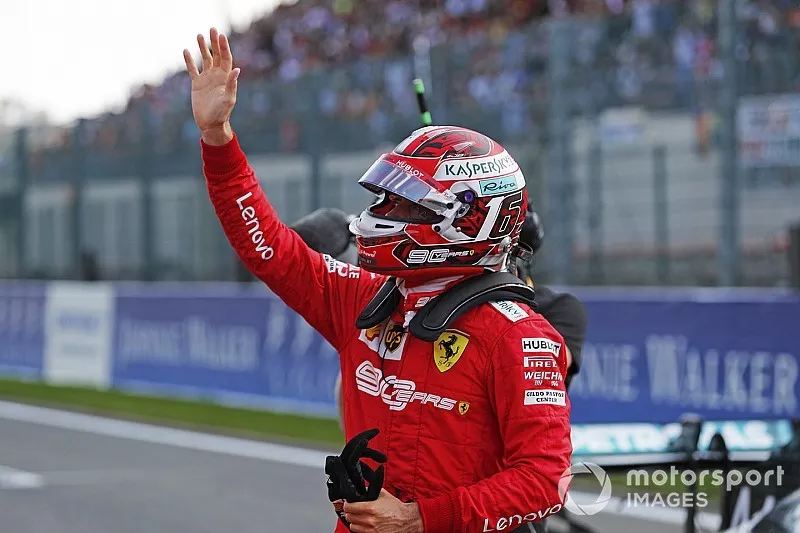 Polesitter Charles Leclerc, Ferrari