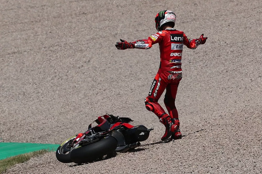 Francesco Bagnaia, Ducati Team crash