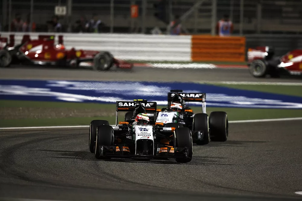 Sergio Perez, Force India VJM07, et Nico Hulkenberg, Force India VJM07