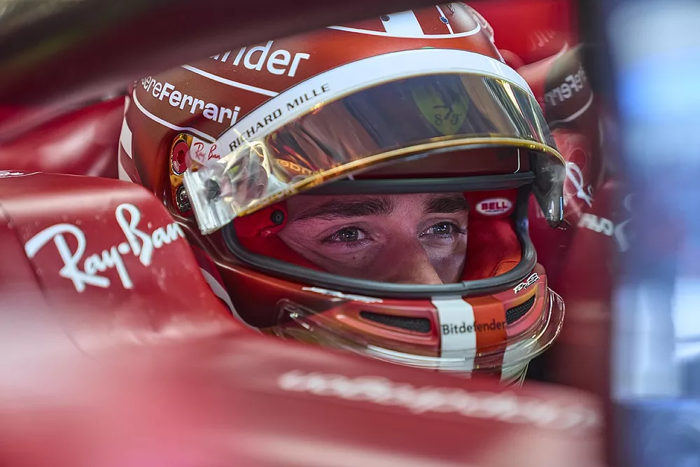 Charles Leclerc, Ferrari con la c&aacute;mara ojo de piloto