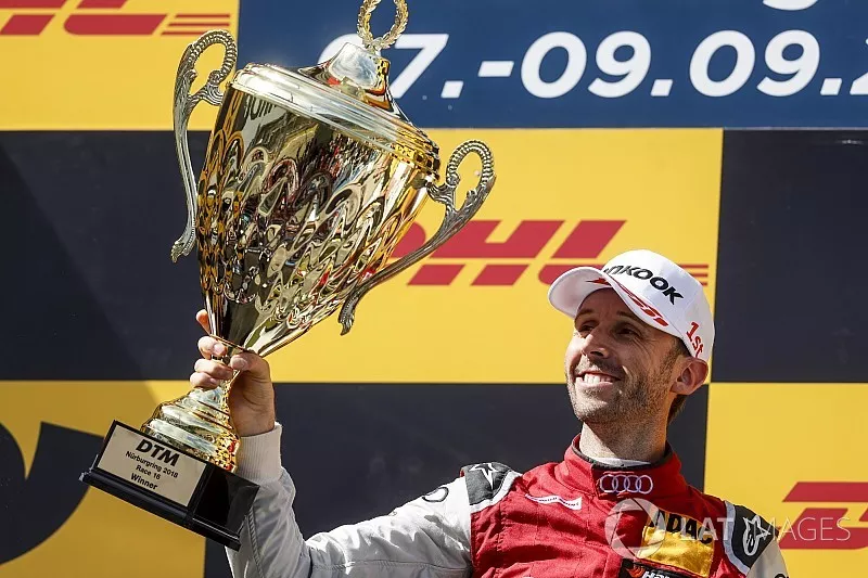 Podium: Race winner Ren&eacute; Rast, Audi Sport Team Rosberg