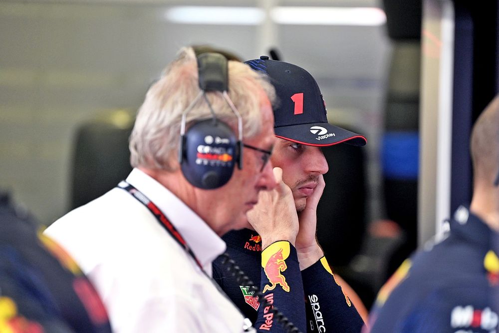 Max Verstappen, Red Bull Racing, con Helmut Marko, Consultor, Red Bull Racing