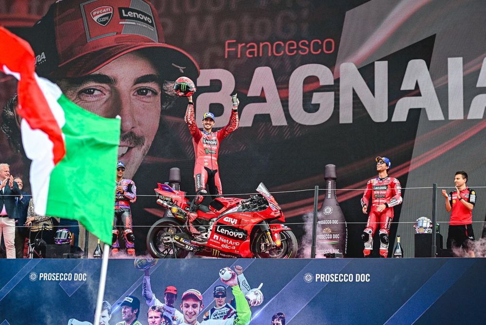 Podio: ganador Francesco Bagnaia, Ducati Team