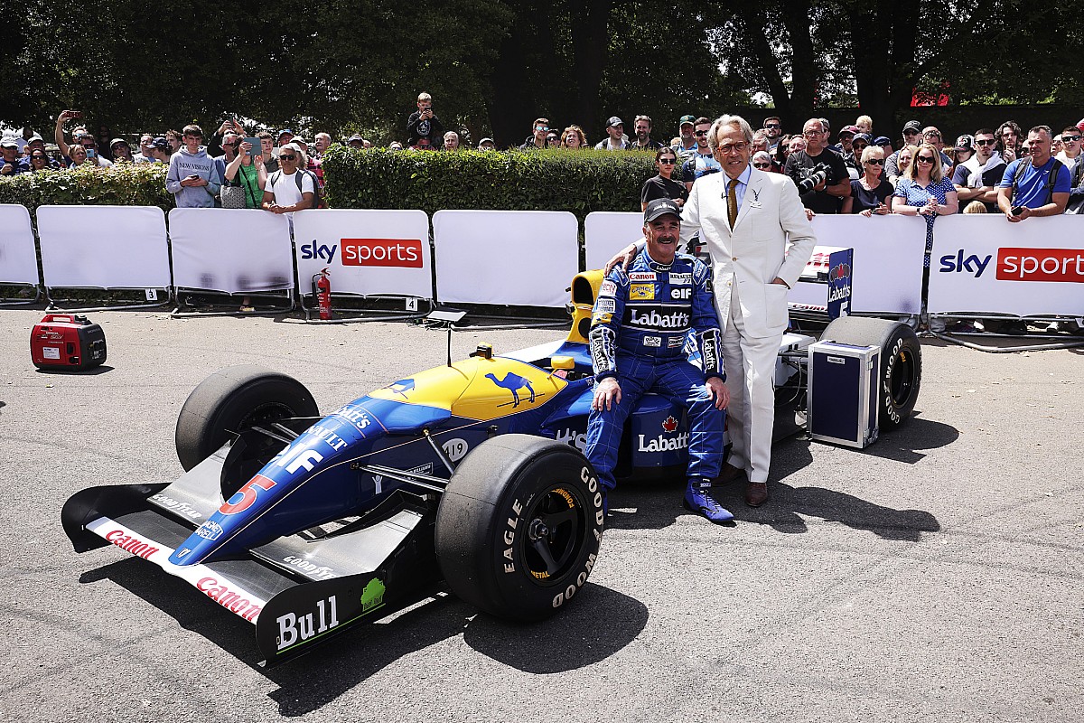 F1 フェラーリ ナイジェル・マンセル ポスター 額 希少 レア F1 Memorabilia】ドライバー直筆サイン入りアートポスター・写真