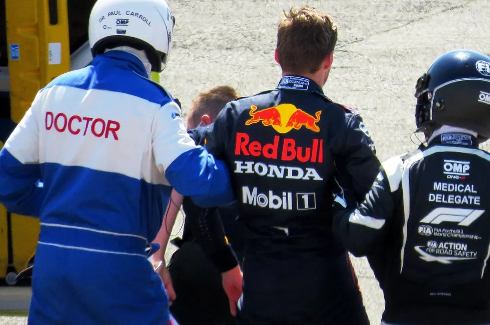Max Verstappen, Red Bull Racing tras el accidente