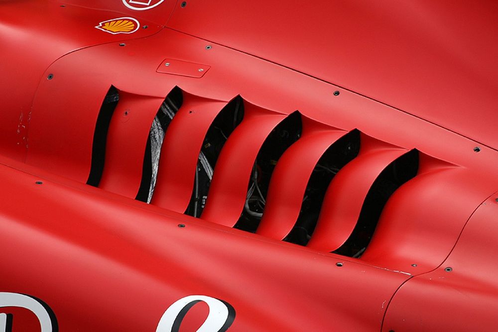 Ferrari SF-23 detalle de la rejillas de refrigeraci&oacute;n