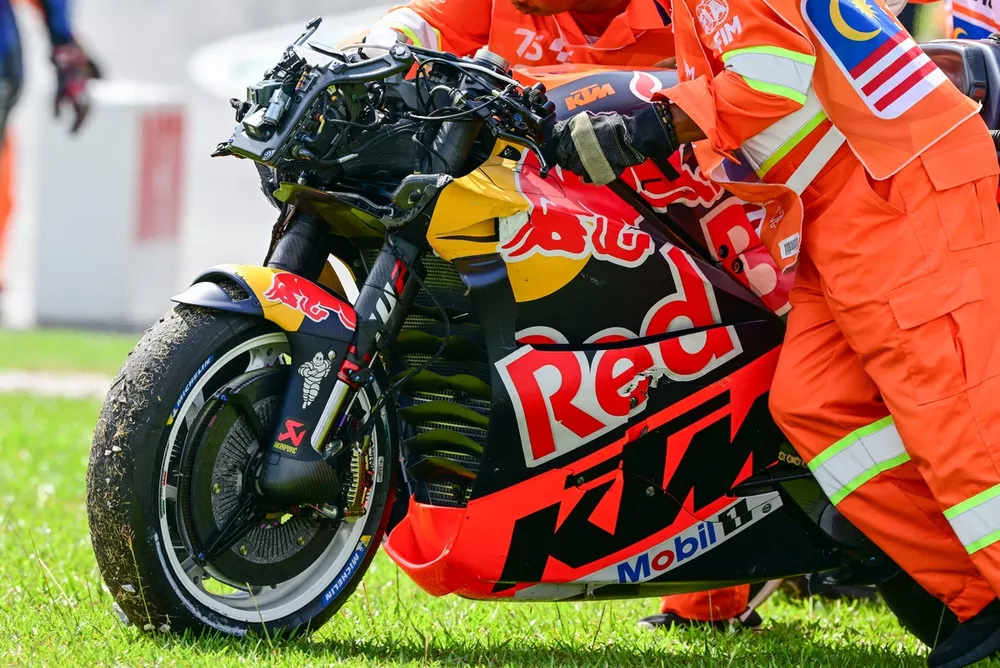 Brad Binder, Red Bull KTM Factory Racing crash bike
