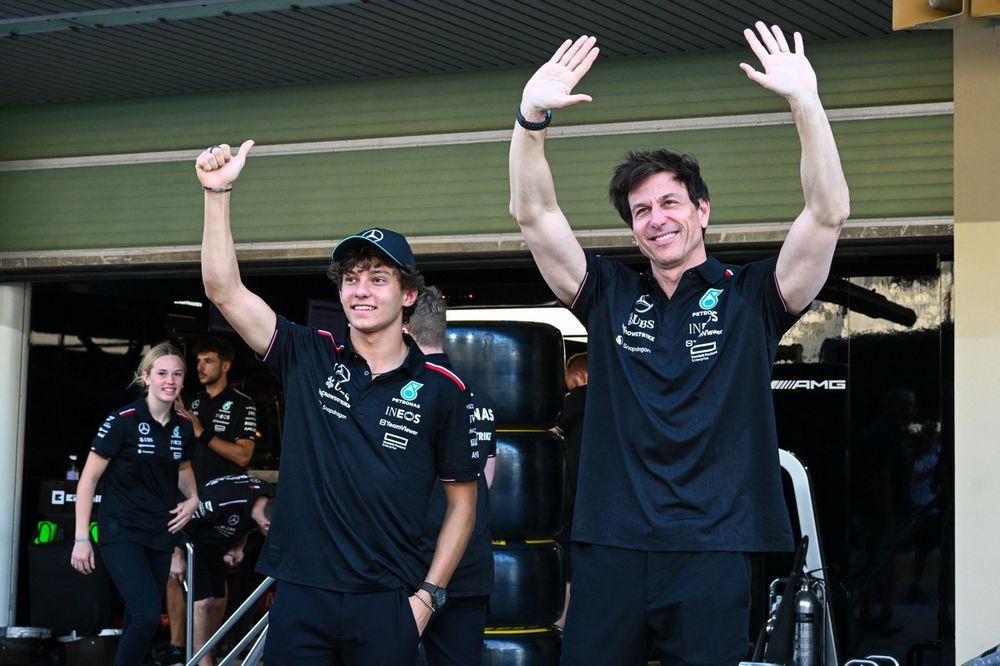 Andrea Kimi Antonelli, Toto Wolff, Mercedes-AMG F1 Team