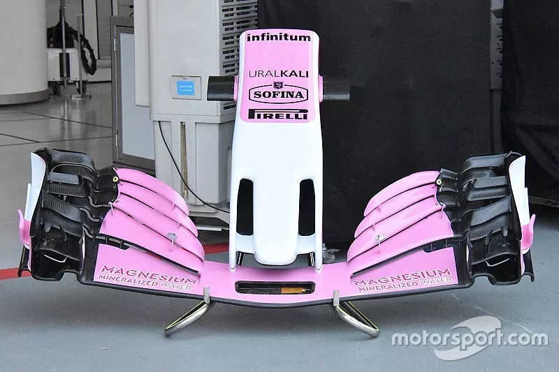 Racing Point Force India front wing technical detail