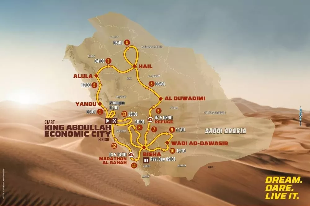 Recorrido del Dakar 2027